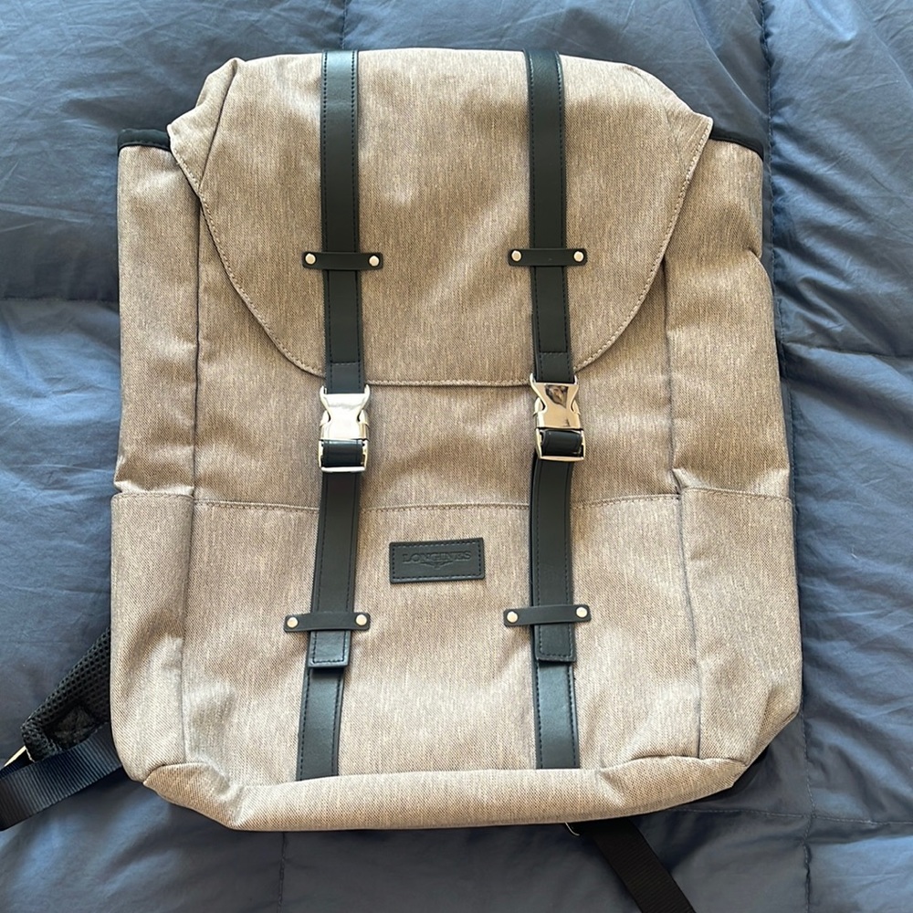Longines Beige and Black Men's Backpack
